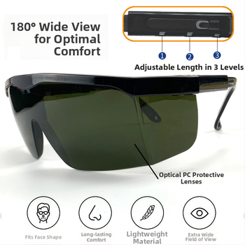 Ochelari de protecție pentru sudură cu protecție anti-laser, UV, praf, impact, reflexie și stropi