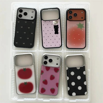 Husă din silicon cu ilustrație în stil coreean pentru iPhone 11–14 Pro Max, protecție anti-cădere, personalizabilă, argintiu sau negru