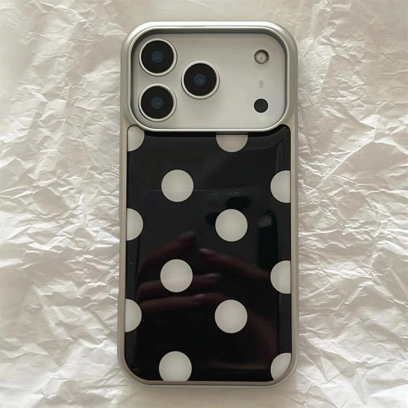 Husă din silicon cu ilustrație în stil coreean pentru iPhone 11–14 Pro Max, protecție anti-cădere, personalizabilă, argintiu sau negru