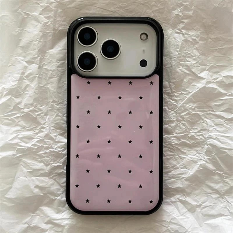 Husă din silicon cu ilustrație în stil coreean pentru iPhone 11–14 Pro Max, protecție anti-cădere, personalizabilă, argintiu sau negru