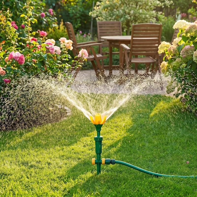 Tulip 360° stropitor de grădină pentru irigare gazon