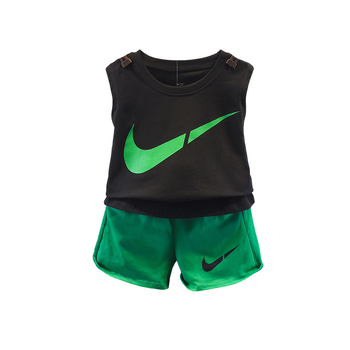 Set pentru copii băieți, două piese: top fără mâneci și pantaloni scurți, vară