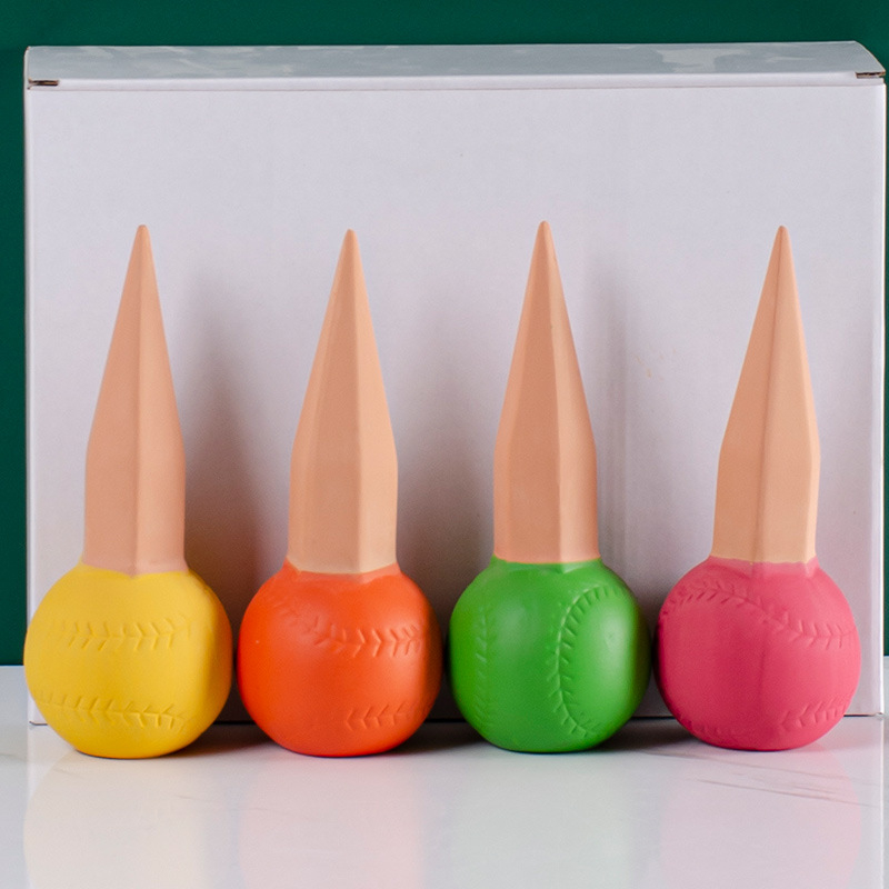 Instrument ceramic pentru udare în formă de baseball, cu pământ roșu, irigare prin picurare, capacitate 150 ml