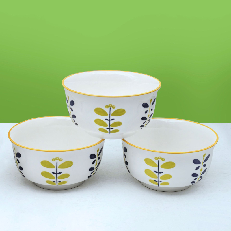 Vas porțelan pentru orez, tăiței și supă, formă rotundă, finisaj sub glazură, stil japonez, compatibil cu cuptorul cu microunde, diametrul 13–13,9 cm