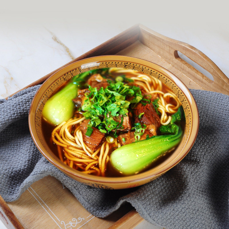 Vas ceramic mare pentru ramen cu carne de vită, stil retro, pentru restaurante și uz casnic