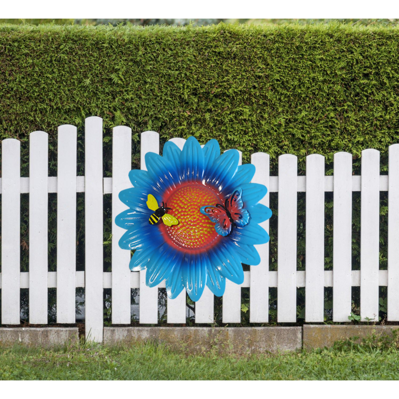Decor de perete din fier cu floarea-soarelui – pentru casă și grădină