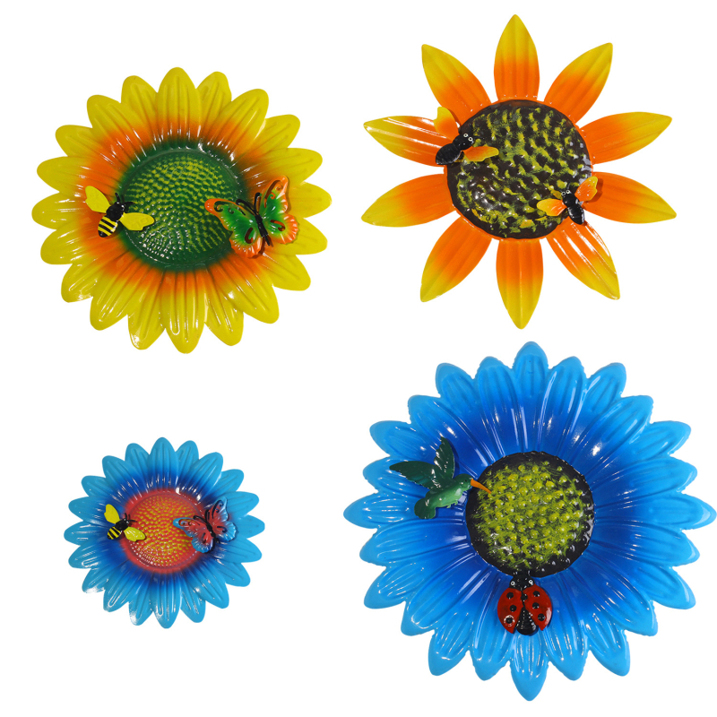 Decor de perete din fier cu floarea-soarelui – pentru casă și grădină