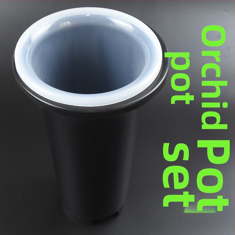 Set ghivece plastice pentru orhidee, îngroșate și înalte, transparente
