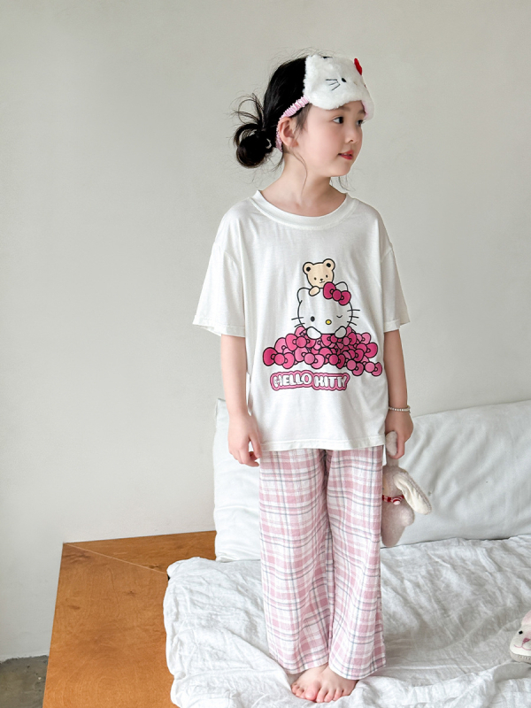 Set pijamale mamă-fiică pentru fete, vară ușoară, haine de casă