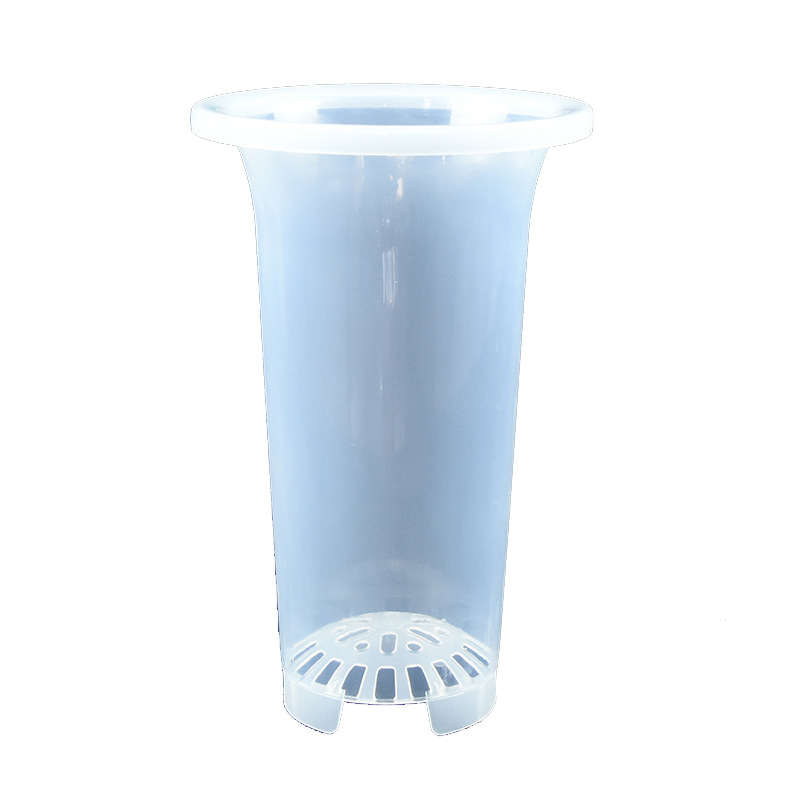 Ghiveci transparent din plastic pentru orchidă, mare dimensiune, înălțat și îngroșat