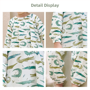 Andan Set Pijamale Copii Unisex cu Mâneci Lungi din Bambus-Bumbac-Spandex, Model Cartoon, Îmbrăcăminte de Casă
