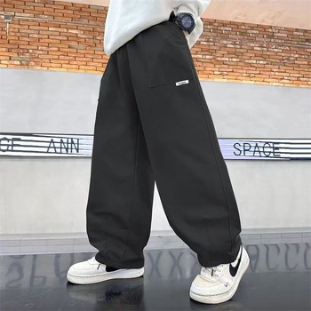 Pantaloni cargo pentru băieți, primăvară-toamnă, ușori, croială lejeră, pantaloni lungi