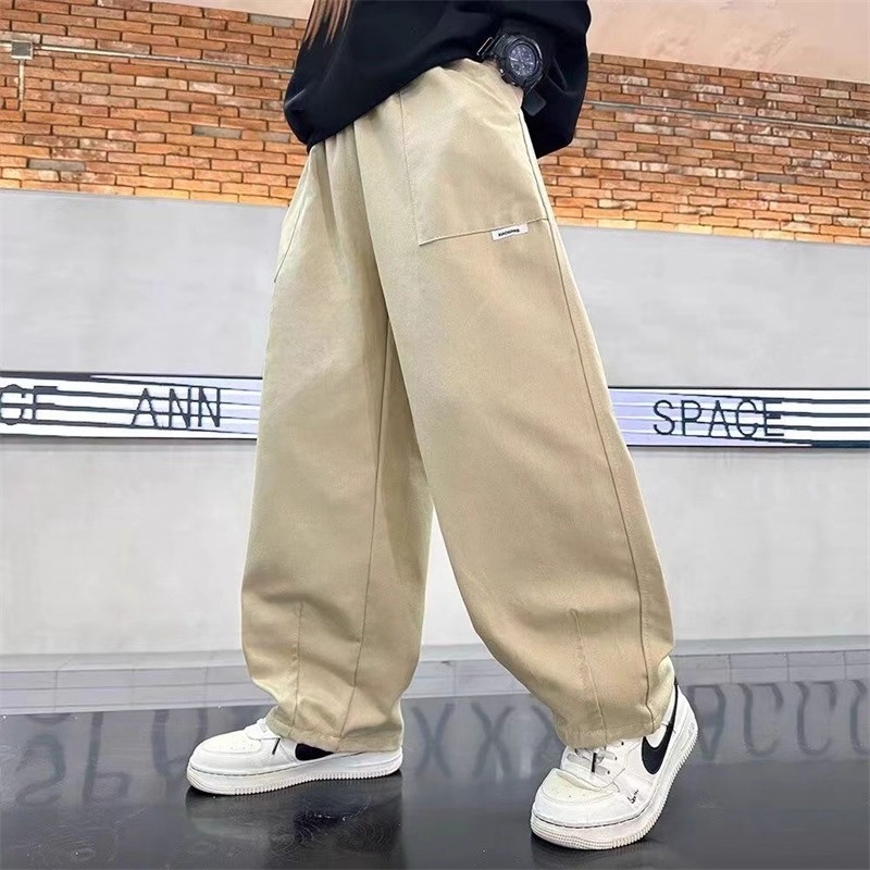 Pantaloni cargo pentru băieți, primăvară-toamnă, ușori, croială lejeră, pantaloni lungi
