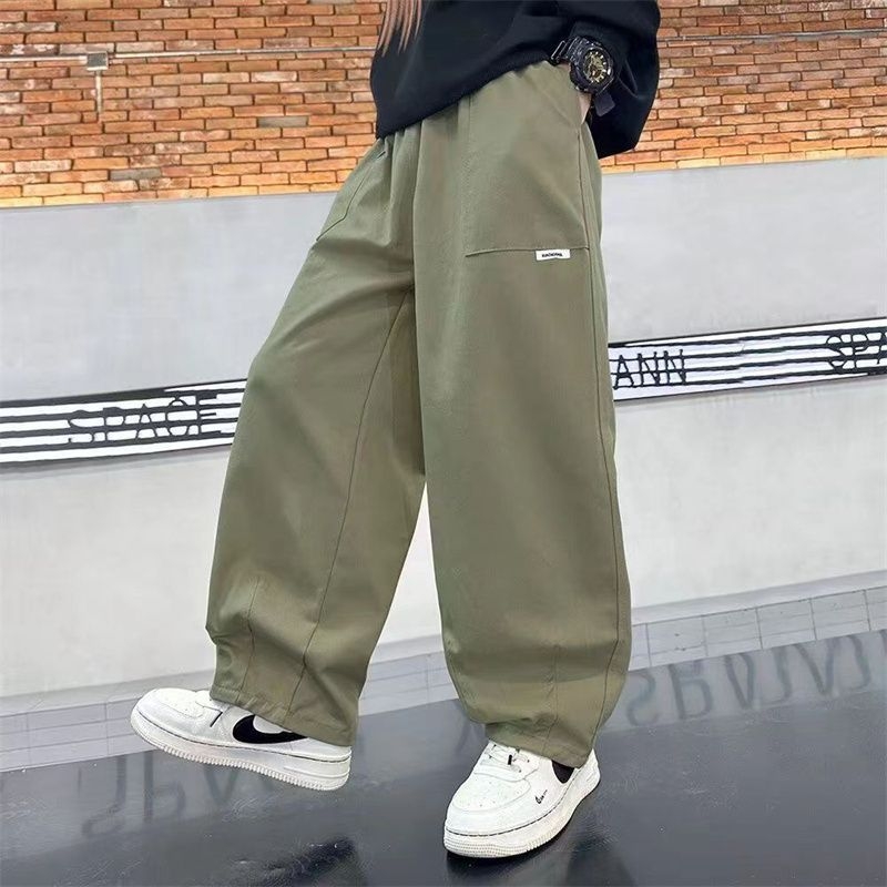 Pantaloni cargo pentru băieți, primăvară-toamnă, ușori, croială lejeră, pantaloni lungi