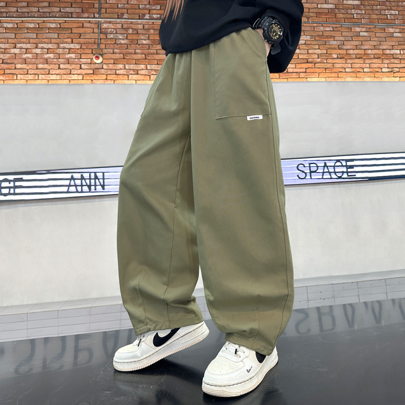 Pantaloni cargo pentru băieți, primăvară-toamnă, ușori, croială lejeră, pantaloni lungi