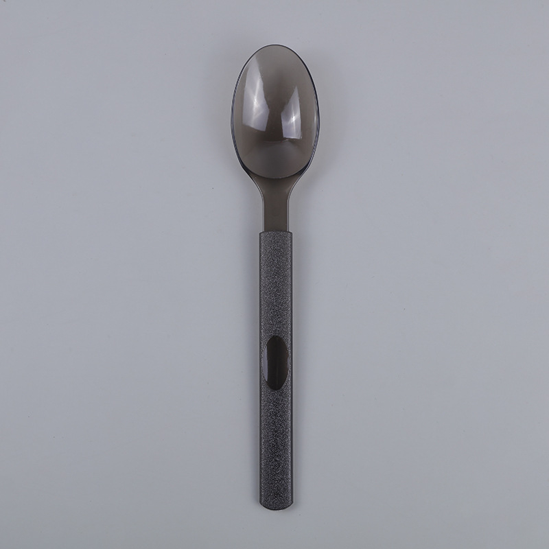 Set de tacâmuri de unică folosință din PP, negru, pentru bucătărie occidentală: cuțit, furculiță și lingură