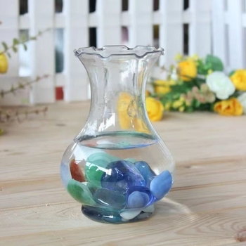 Vas hidroponic din plastic transparent, cu gură largă, pentru cultură hidroponică, plante verzi