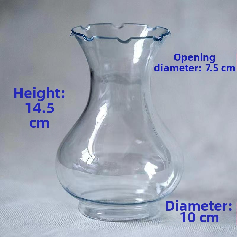 Vas hidroponic din plastic transparent, cu gură largă, pentru cultură hidroponică, plante verzi
