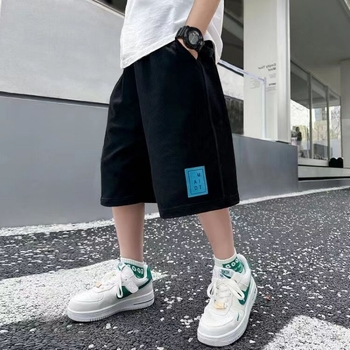 Șorturi de vară din bumbac pentru băieți, ușoare, largi, casual, stil coreean