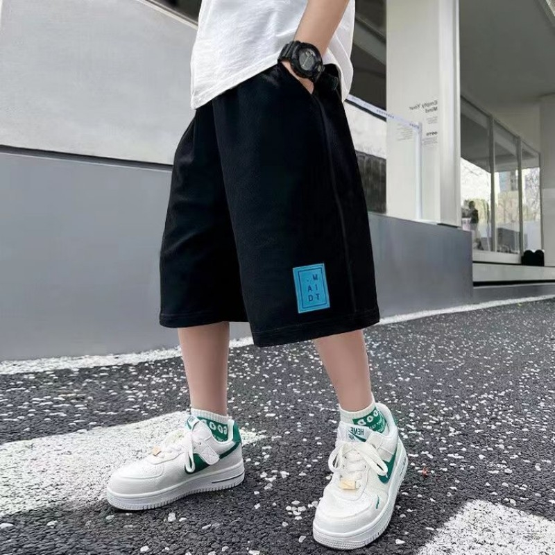 Șorturi de vară din bumbac pentru băieți, ușoare, largi, casual, stil coreean