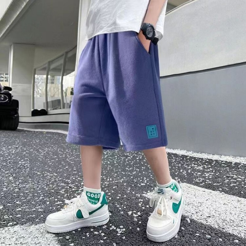 Șorturi de vară din bumbac pentru băieți, ușoare, largi, casual, stil coreean