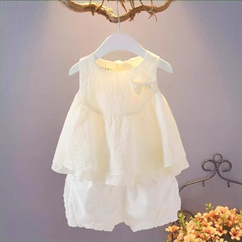 Set de vară pentru fetiță nou-născută – costum din două piese, stil modern