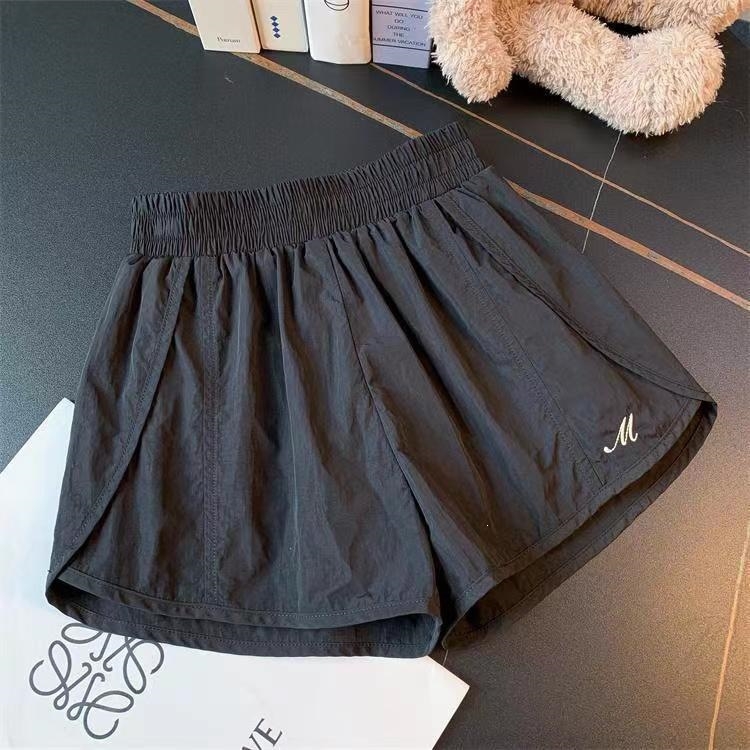 Șorturi de vară lejere pentru fete în stil coreean, versatile și moderne, cu croială largă, material ice silk, uscare rapidă, casual sport