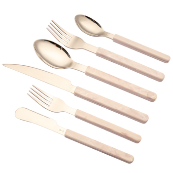 Set de tacâmuri din oțel inoxidabil, stil chinezesc, pentru masă occidentală – cuțit, furculiță și lingură, pentru casă sau bistrou, cadou