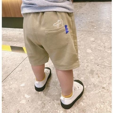 Șorturi de vară din bumbac pentru copii, cu dinozaur, ușoare și casual, pentru băieți și fete.