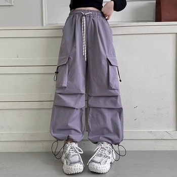Pantaloni cargo pentru fete, primăvară-toamnă, largi, casual pentru fete mai mari