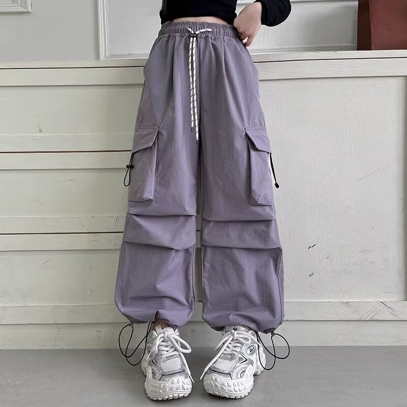Pantaloni cargo pentru fete, primăvară-toamnă, largi, casual pentru fete mai mari