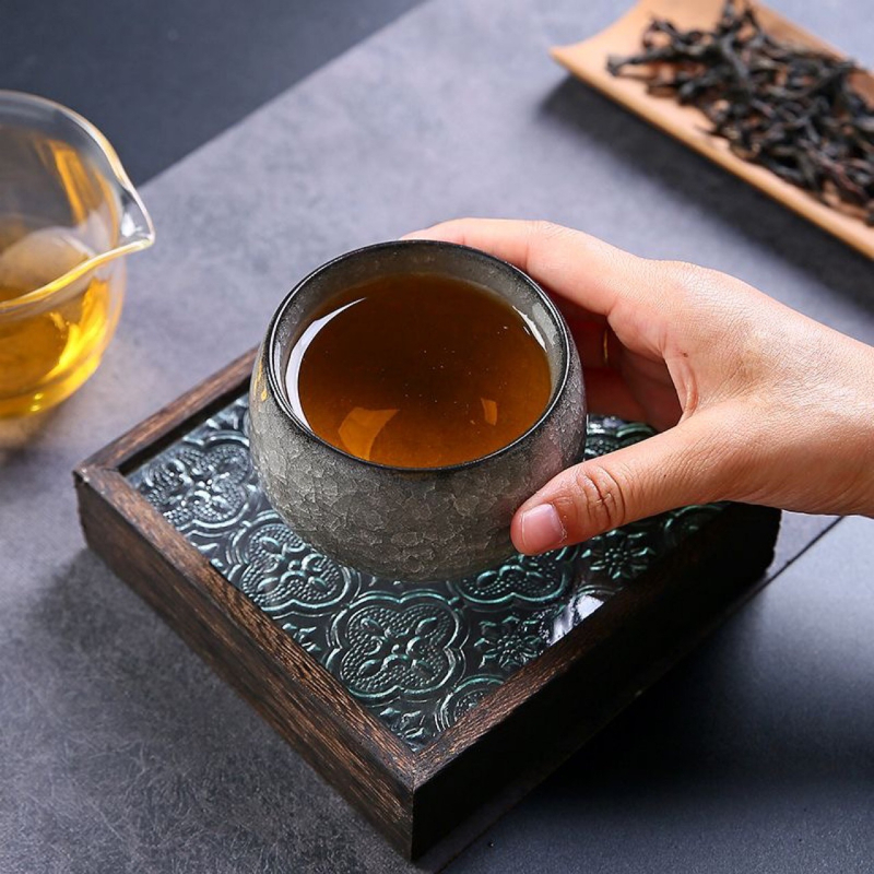 Ceașă de ceai din porțelan pentru bărbați, cană ceramică pentru degustare, stil Jian Zhan