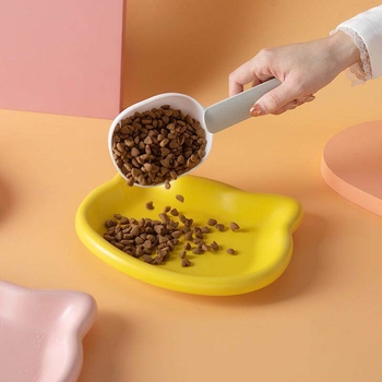 Vas din plastic pentru hrana pisicii, castron pentru pisicuțe, farfurie pentru conserve, bol pentru animale de companie