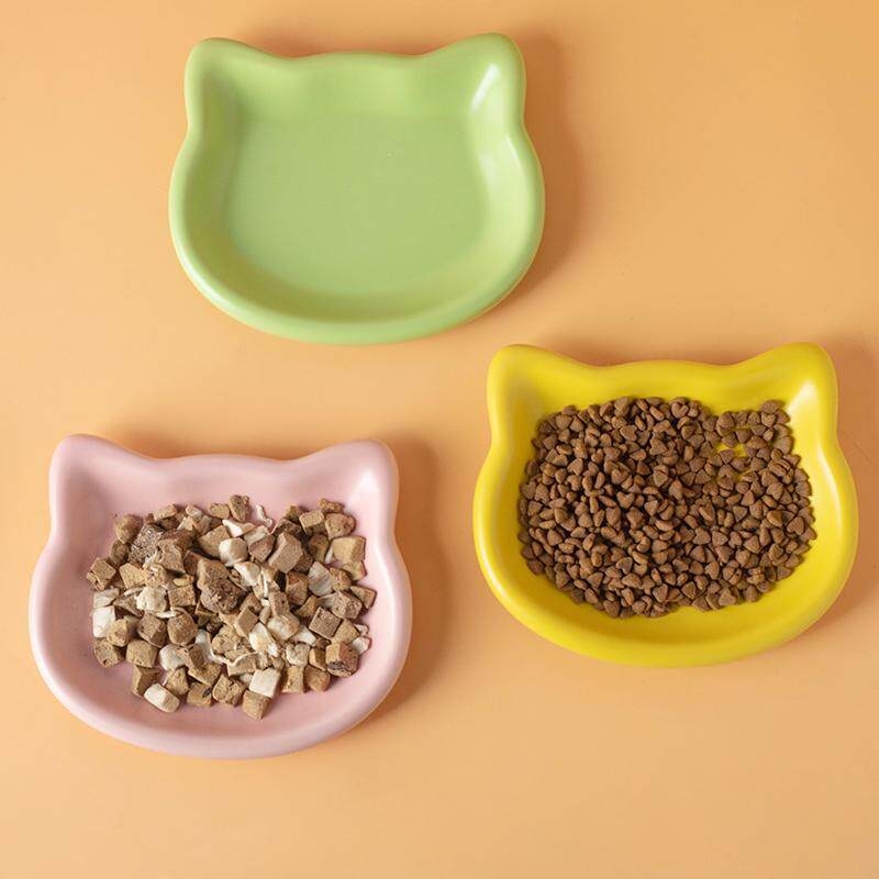 Vas din plastic pentru hrana pisicii, castron pentru pisicuțe, farfurie pentru conserve, bol pentru animale de companie