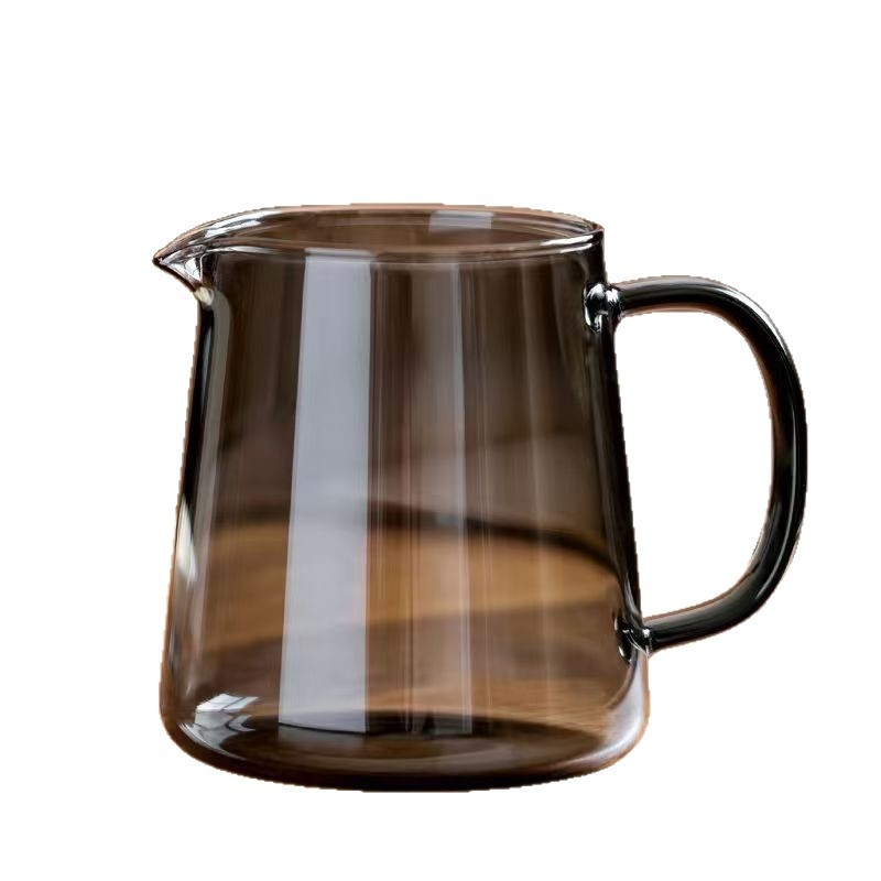 Set Gongfu de ceai din sticlă rezistentă la temperatură, cu filtru, recipient pentru distribuirea ceaiului și ceainic mare de infuzie