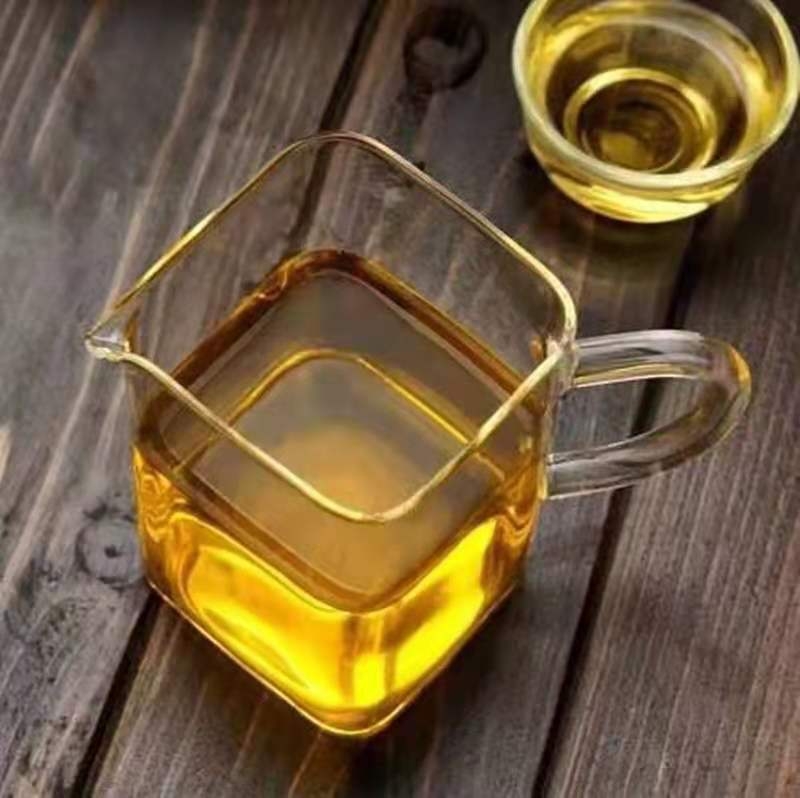 Pahar pătrat pentru ceai Gongfu Gaopeng din sticlă siliconică