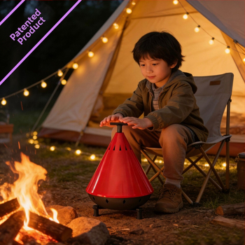 Sobă metalică cu lumânare pentru încălzire, pentru camping în aer liber, design UFO, încălzitor de mâini