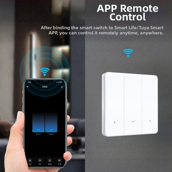 Comutator WiFi cu T34, Bluetooth, 433 MHz, mod dual și mod tri, control de la distanță prin aplicație, panou cu puncte