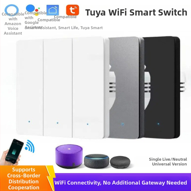 Comutator WiFi cu T34, Bluetooth, 433 MHz, mod dual și mod tri, control de la distanță prin aplicație, panou cu puncte