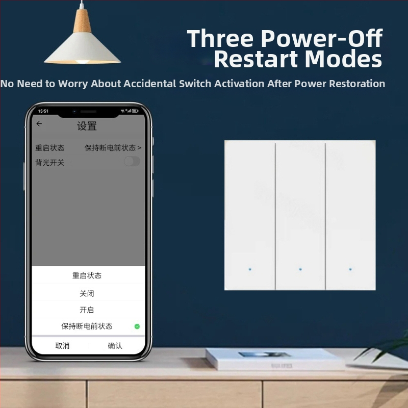 WiFi prepínač s T34, Bluetooth, 433 MHz, duálny a trojrežimový režim, inteligentné diaľkové ovládanie cez aplikáciu, bodový panel