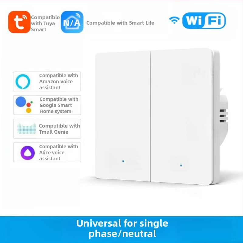 Comutator WiFi cu T34, Bluetooth, 433 MHz, mod dual și mod tri, control de la distanță prin aplicație, panou cu puncte