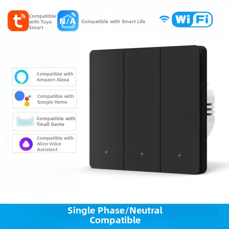 Comutator WiFi cu T34, Bluetooth, 433 MHz, mod dual și mod tri, control de la distanță prin aplicație, panou cu puncte