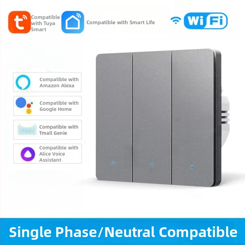 Comutator WiFi cu T34, Bluetooth, 433 MHz, mod dual și mod tri, control de la distanță prin aplicație, panou cu puncte