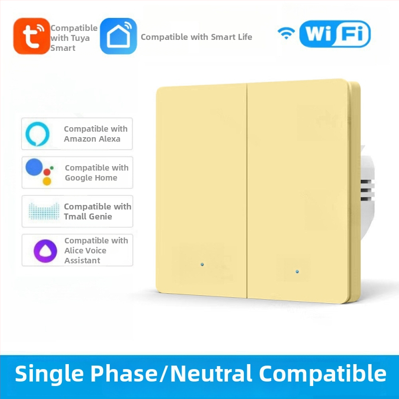 Comutator WiFi cu T34, Bluetooth, 433 MHz, mod dual și mod tri, control de la distanță prin aplicație, panou cu puncte