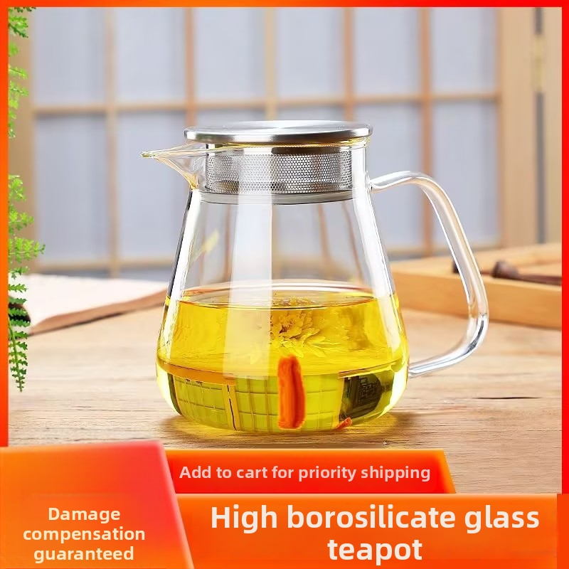 Ceainic din sticlă borosilicată, rezistent la temperaturi înalte, set Kung Fu pentru uz casnic