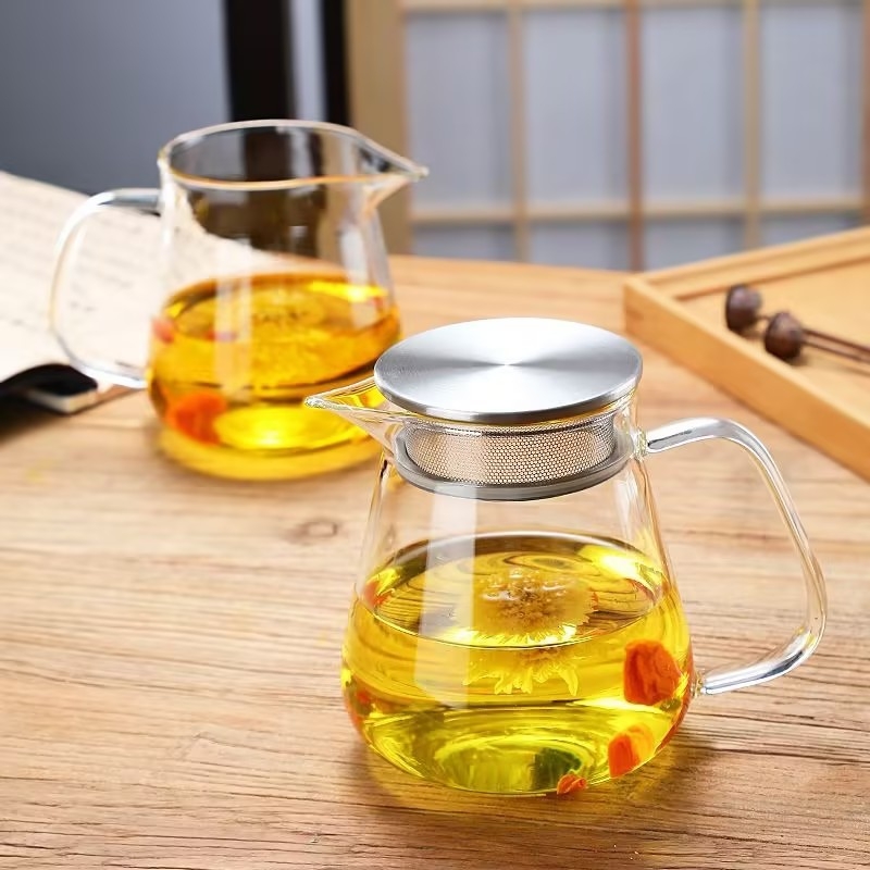 Ceainic din sticlă borosilicată, rezistent la temperaturi înalte, set Kung Fu pentru uz casnic