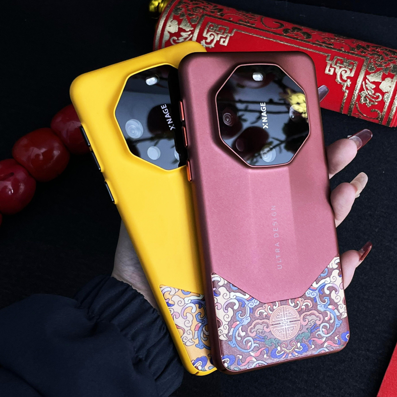 Carcasă Huawei Mate70RS din PC cu piele sintetică, stil național, protecție anti-cadere, se transformă instant în M60Pro Master extraordinar