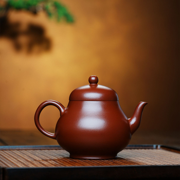 Ceainic Xuntao din argilă Yixing Gongfu, nisip purpuriu, suprafață pictată manual, ceramică premium, stil modern minimalist