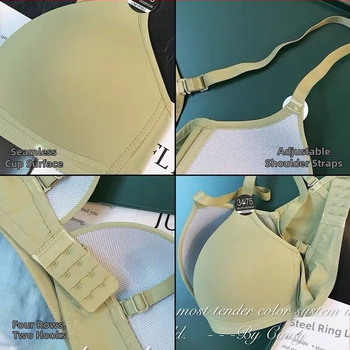 Sutien subtire în stil franțuzesc pentru sâni mici, susținere și modelare, fără sârmă, fără cusături, cupe triunghiulare