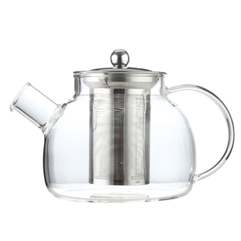 Set de ceai pentru casă: ceainic din sticlă borosilică cu capacitate mare, filtru din oțel inoxidabil, pentru ceai Pu'er